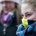 Michigan sophomore Katie Larin uses a scarf to stay warm at MLK on the Diag on Monday, Jan. 21. Daniel Brenner I AnnArbor.com
